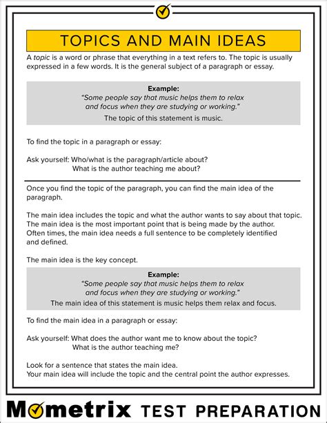 Determine The Main Topic Of A Text Retell Main Idea Informational Text - Main Idea Informational Text