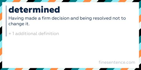 determined meaning