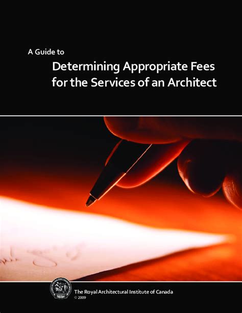 Read Online Determining Appropriate Fees For The Services Of An Architect 