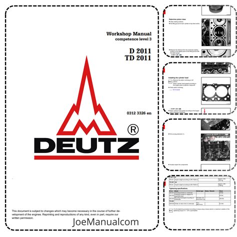 Deutz D 2011 L03 Workshop Manual