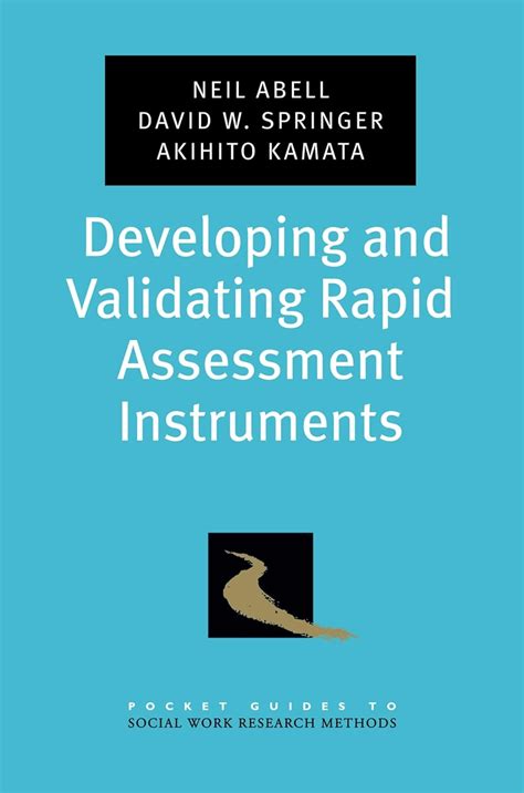developing and validating rapid assessment instruments pocket guide to social work research methods
