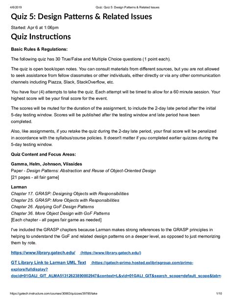 Developing Design Solutions Quiz Answer Key