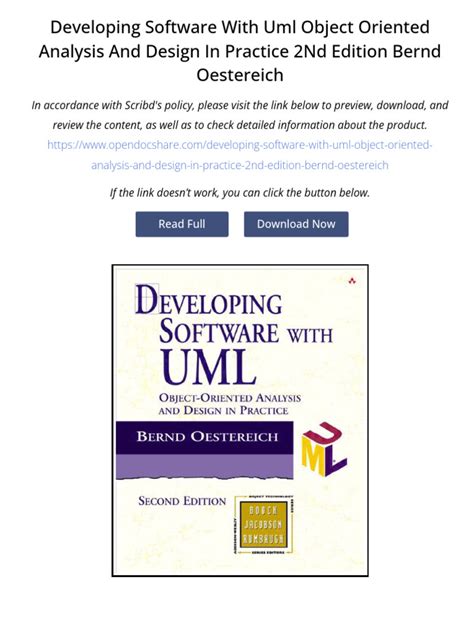 Developing Software With Uml: Object Oriented Analysis And Design In Practice ( Object Technology Series)