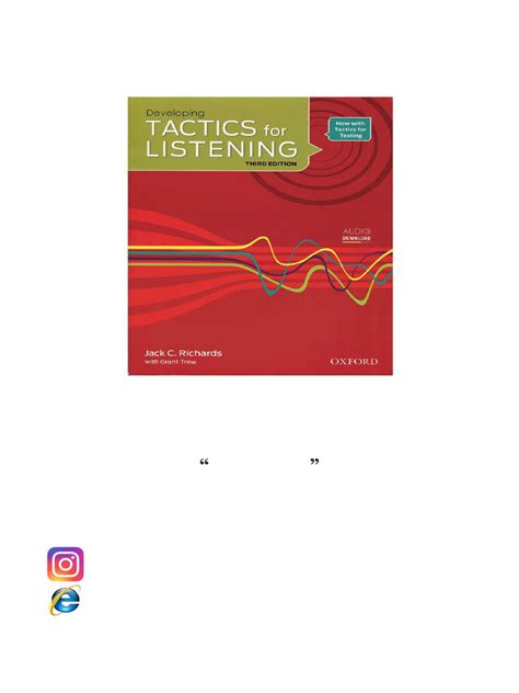 Developing Tactics For Listening Answer Key Monotaroore