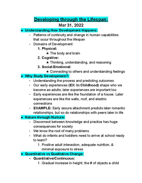 Developing Through The Lifespan Study Guide Answers