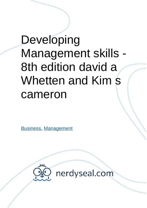 Full Download Developing Management Skills 8Th Edition Download 