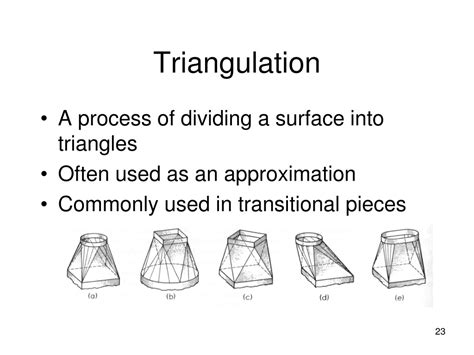development by triangulation in engineering drawings