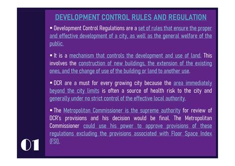 Development Control Regulations