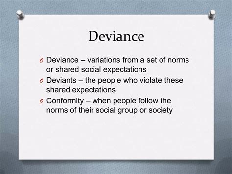Deviance And Social Control A Sociological Perspective