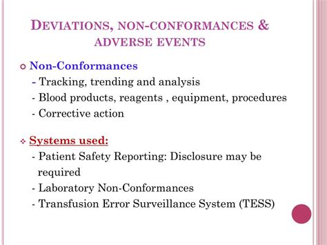 Deviations And Non Conformances