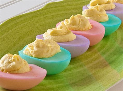 deviled colored eggs