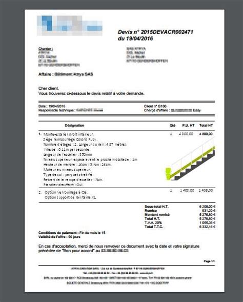 devis monte escalier extérieur