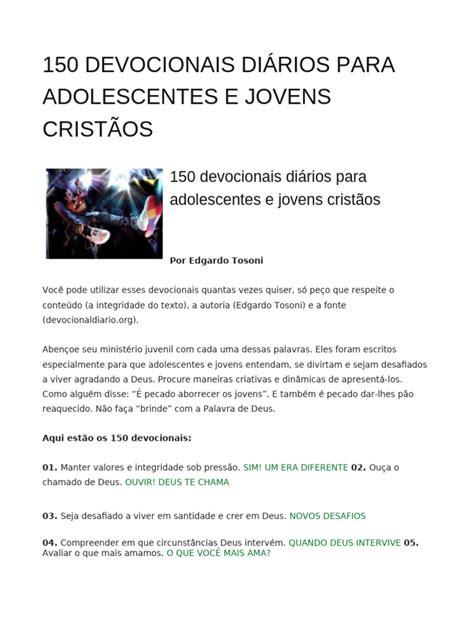 Devocional Para Jovens