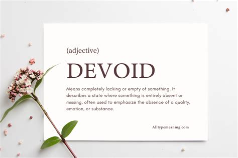 Devoid Meaning