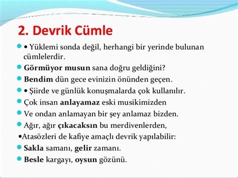 Devrik Cümle Nedir