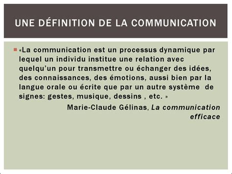 Définition Du Communication