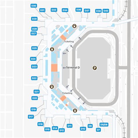 Dfw Terminal D Map