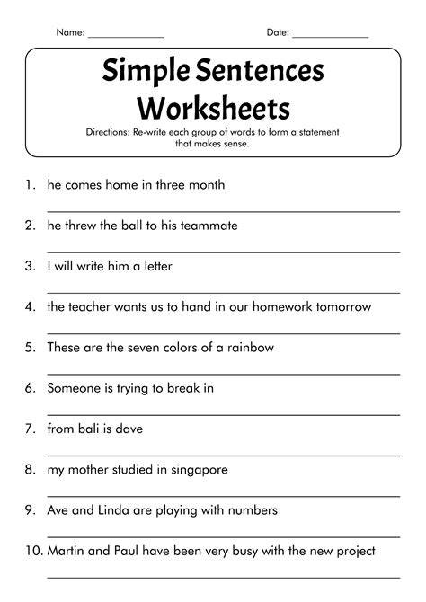 dgp 6th grade sentences and answer key