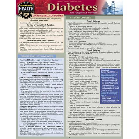 diabetes care quickstudy health