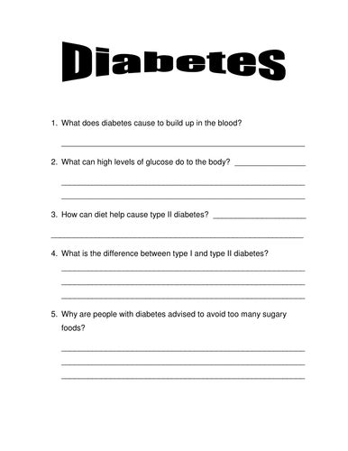 Diabetes Worksheet 8th Grade   Health History Worksheet Term Paper Example Topics And - Diabetes Worksheet 8th Grade