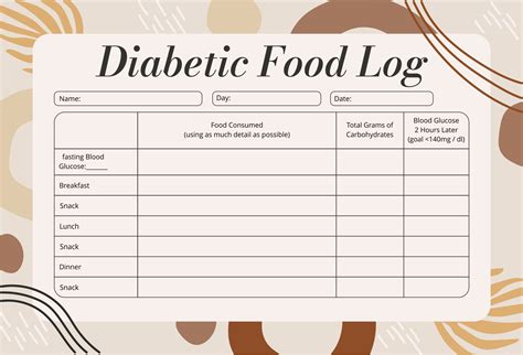 Read Online Diabetic Food Journal Printable 