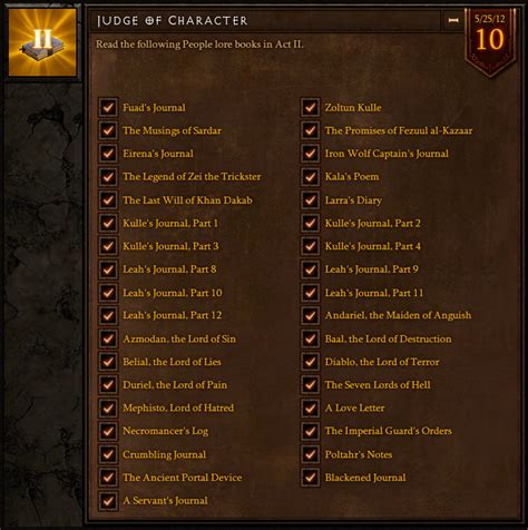 diablo 3 act 2 quest list