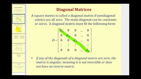 diagonal matrix 뜻
