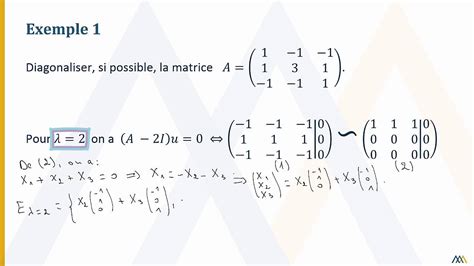 Diagonaliser Une Matrice