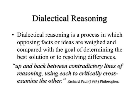 dialectical reasoning