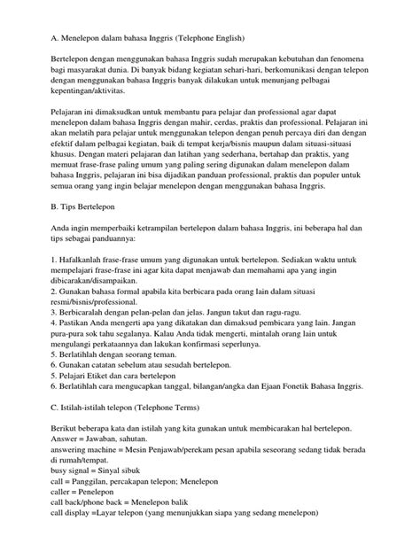 dialog bertelepon
