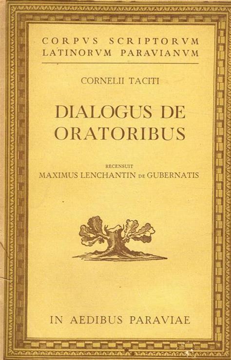 Download Dialogus De Oratoribus 