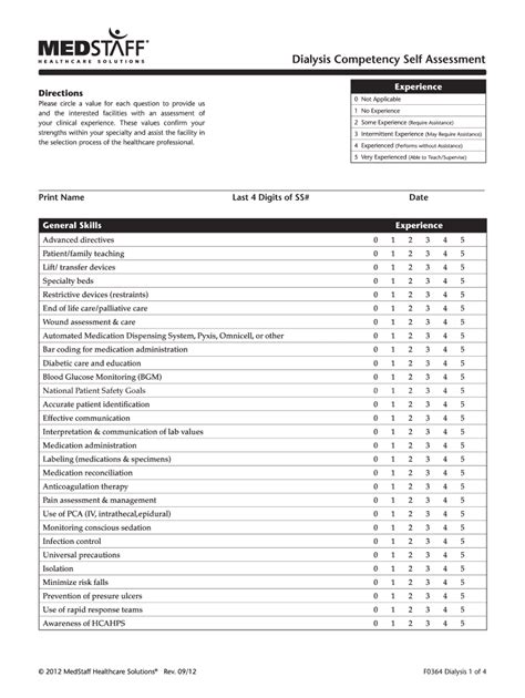 Download Dialysis Competency Self Assessment 