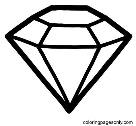 Diamond Coloring Pages Free Amp Printable Diamond Shape Coloring Page - Diamond Shape Coloring Page