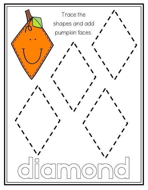 Diamond Halloween Preschool Worksheet   Diamond Worksheet All Kids Network - Diamond Halloween Preschool Worksheet