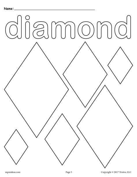 Diamond Shape Coloring Page   Diamond Coloring Pages Coloring Nation - Diamond Shape Coloring Page