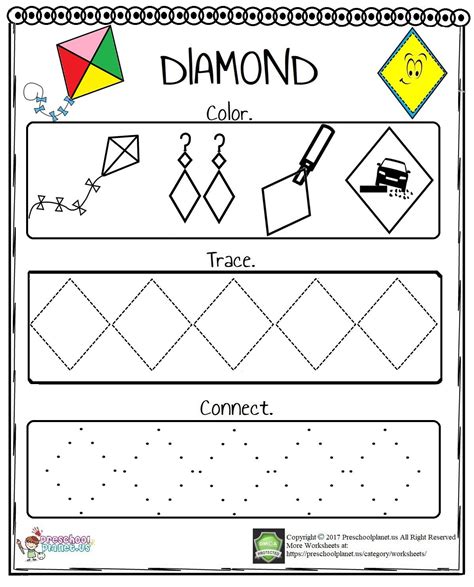 Diamonds Learning Activities For Shapes With Free Printables Diamond Shaped Objects Preschool - Diamond Shaped Objects Preschool