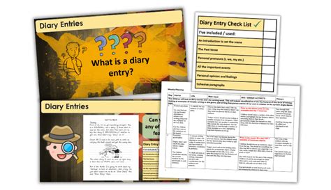 diary entries template for ks2