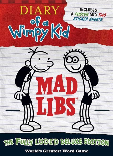 Read Diary Of A Wimpy Kid Mad Libs The Fully L Ded Deluxe Edition 