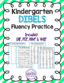 dibels fluency passages kindergarten
