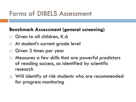 Dibels Math Assessment