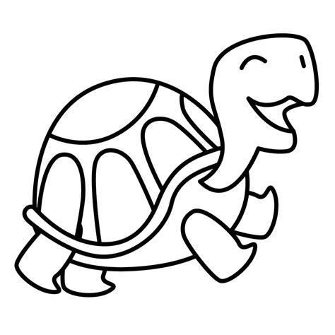 Dibujo de tortuga para colorear: ¡Diviértete dando vida a este adorable animal marino!