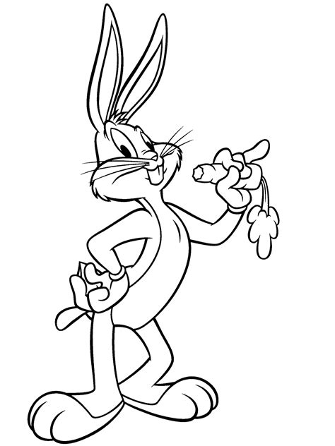 Dibujos de Bugs Bunny para colorear: ¡Diviértete pintando al conejo más famoso!