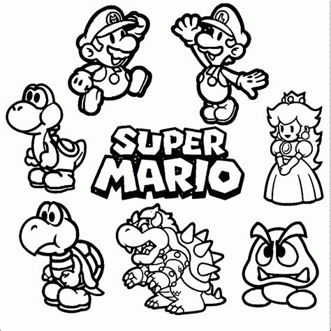 Dibujos de Mario Bros para Colorear: Diviértete con tus personajes favoritos