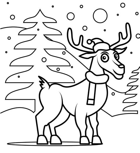Dibujos de renos para colorear: ¡Diviértete dando vida a estos adorables animales navideños!