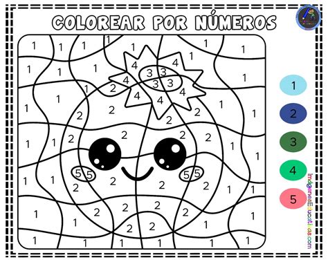 Dibujos fáciles para colorear por números para niños