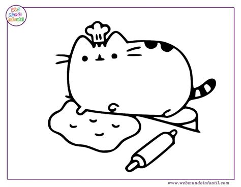 Dibujos Kawaii de Gatos para Colorear e Imprimir