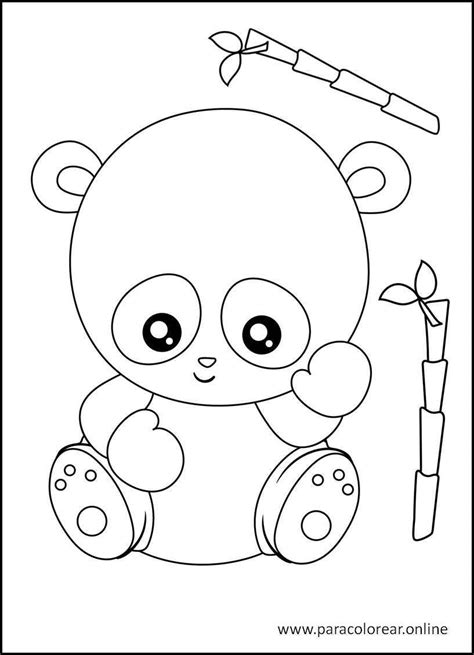 Dibujos para colorear de osos pandas para descargar e imprimir gratis