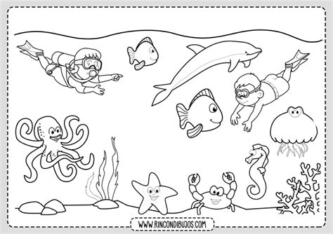 Dibujos para colorear del fondo marino: sumerge a tus hijos en un mundo acuático