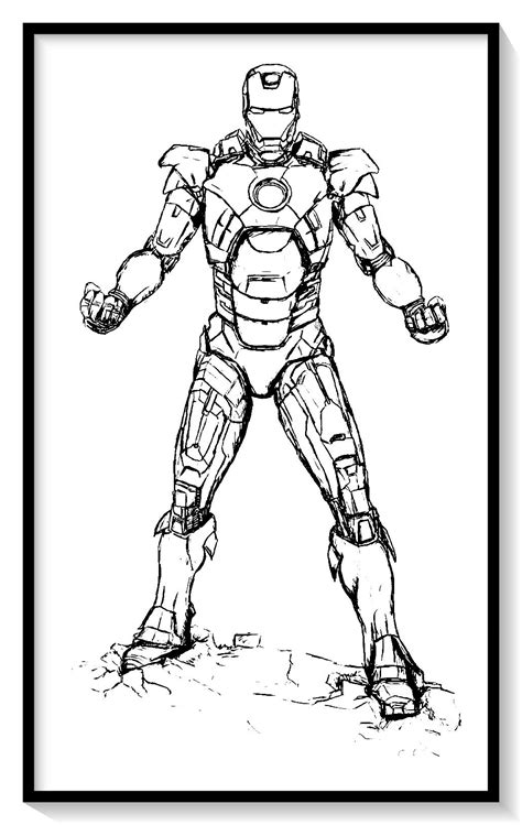 Dibujos para colorear Iron Man: imágenes imprimibles gratis