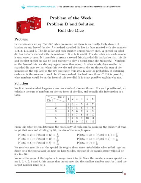 Download Dice Probability Problems And Solutions Pdf 